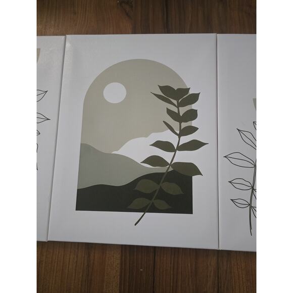 Sage Green Wall Posters & Prints, Green Boho Wall Art Set of 3, Minimalist 12x16 - Picture 3 of 5